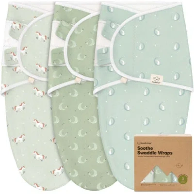 Keababies 3-pack Soothe Swaddle Wraps In Lunaris