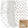 Keababies 3-pack Soothe Swaddle Wraps In White