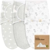 Keababies 3-pack Soothe Swaddle Wraps In White