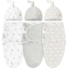 Keababies 3-pack Soothe Swaddle Wraps With Knot Hats In Aspire