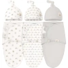 Keababies 3-pack Soothe Swaddle Wraps With Knot Hats In Shifts