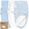 Keababies 3-pack Soothe Zippy Swaddle Wrap In Abc Land Cloud
