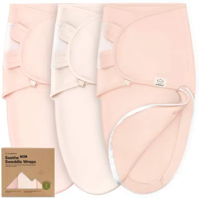 Keababies 3-pack Soothe Zippy Swaddle Wrap In Pink