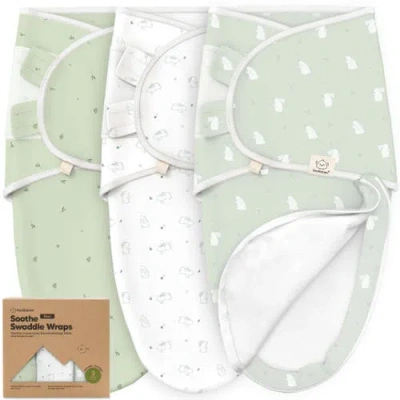 Keababies 3-pack Soothe Zippy Swaddle Wrap In Green