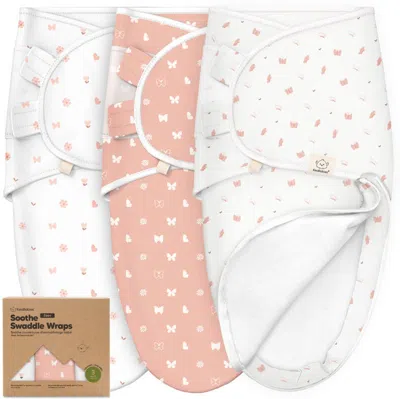 Keababies 3-pack Soothe Zippy Swaddle Wrap In White