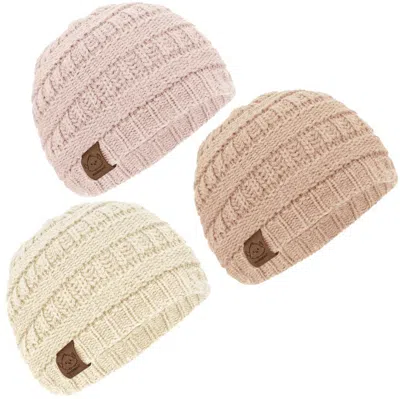 Keababies 3-pack Warmzy Baby Beanies In Pale