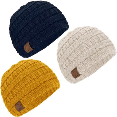 Keababies 3-pack Warmzy Baby Beanies In Sunshine