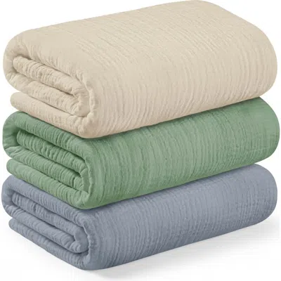 Keababies 3-pack Lyra Muslin Swaddle Blankets In Multi