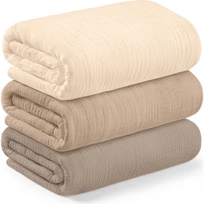 Keababies 3-pack Lyra Muslin Swaddle Blankets In Multi