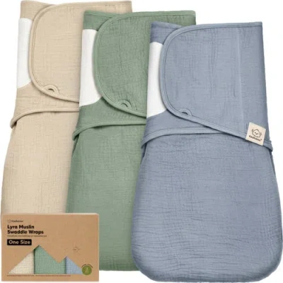 Keababies 3-pack Lyra Muslin Swaddle Wraps In Multi