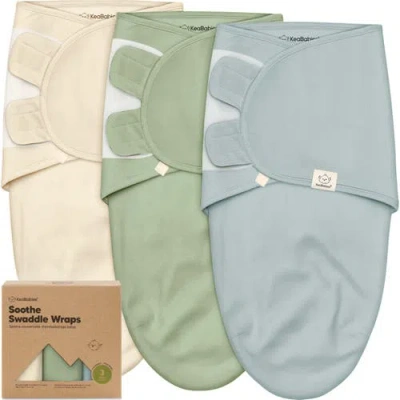 Keababies 3-pack Soothe Swaddle Wraps In Multi