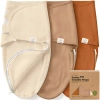 Keababies 3-pack Soothe Zippy Swaddle Wrap In Brown