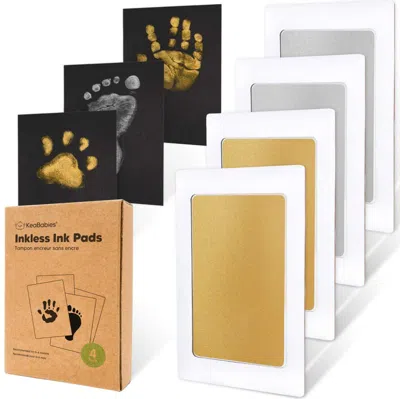 Keababies 4-pack Inkless Ink Pads In Gold/silver