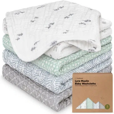 Keababies 5-pack Lyra Muslin Baby Washcloths In Multi