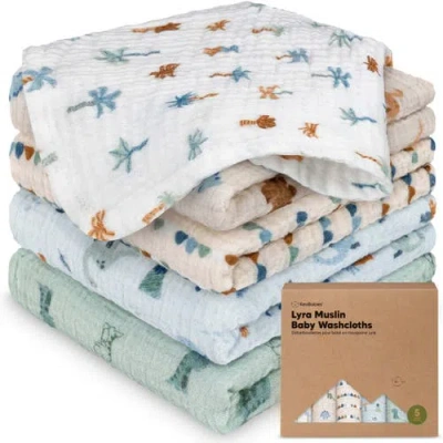 Keababies 5-pack Lyra Muslin Baby Washcloths In Multi