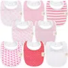 Keababies Kids'  8-pack Baby Drool Bibs In Blush