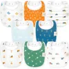 Keababies 8-pack Baby Drool Bibs In Builders