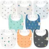 Keababies Kids'  8-pack Baby Drool Bibs In Cosmo