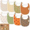 Keababies 8-pack Baby Drool Bibs In Fall Spores