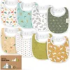 Keababies 8-pack Baby Drool Bibs In Mesozoic