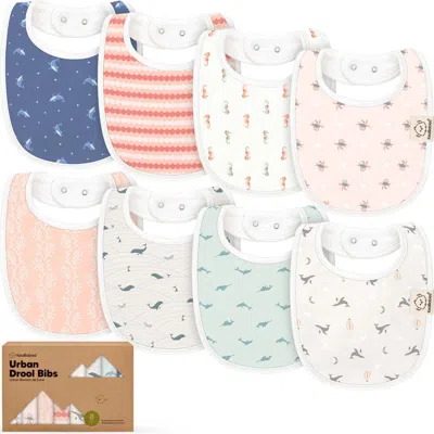 Keababies Kids'  8-pack Baby Drool Bibs In Blue