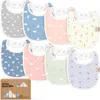 Keababies 8-pack Baby Drool Bibs In Multi