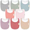 Keababies 8-pack Baby Drool Bibs In Muted Pastel