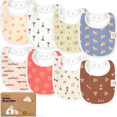 Keababies Kids'  8-pack Baby Drool Bibs In Toy Land