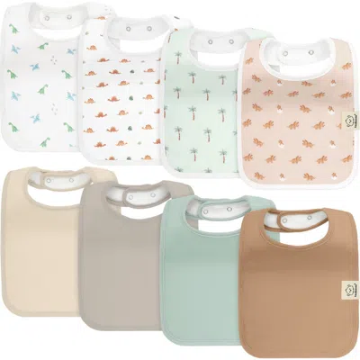 Keababies Kids'  8-pack Coast Drool Bibs In Roarsome