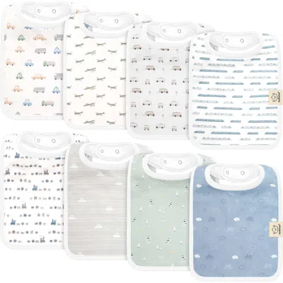 Keababies Kids'  8-pack Coast Drool Bibs In Vessels