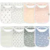 Keababies 8-pack Hallo Drool Bibs In Fleur