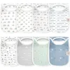 Keababies Kids'  8-pack Hallo Drool Bibs In White