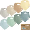 Keababies Kids'  8-pack Lumi Muslin Bandana Bibs In Mirage