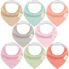 Keababies Kids'  8-pack Quin Bandana Bibs In Muted Pastel