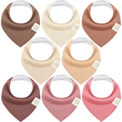 Keababies Kids'  8-pack Quin Bandana Bibs In Rosewood