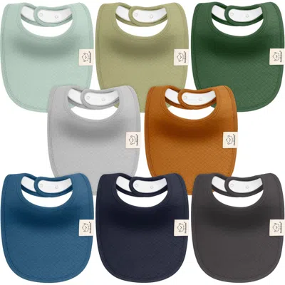 Keababies Kids'  8-pack Quin Drool Bibs In Hunter