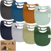 Keababies Kids'  8-pack Baby Drool Bibs In Multi