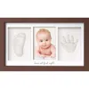 Keababies Baby Handprint & Footprint Keepsake Duo Frame In Cedar