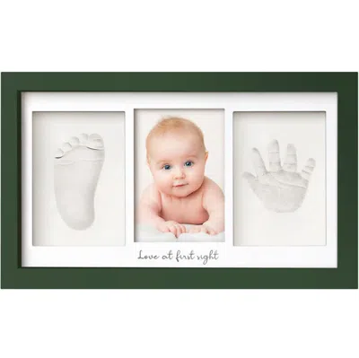 Keababies Baby Handprint & Footprint Keepsake Duo Frame In Green