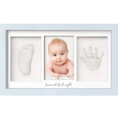 Keababies Baby Handprint & Footprint Keepsake Duo Frame In Blue