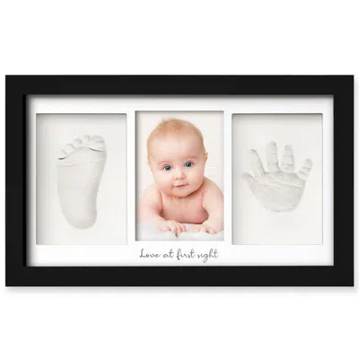 Keababies Baby Handprint & Footprint Keepsake Duo Frame In Onyx Black