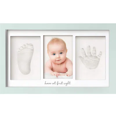 Keababies Baby Handprint & Footprint Keepsake Duo Frame In Sage