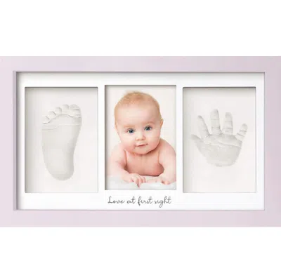 Keababies Baby Handprint & Footprint Keepsake Duo Frame In Soft Lilac