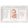 Keababies Baby Handprint & Footprint Keepsake Duo Frame In Vintage White