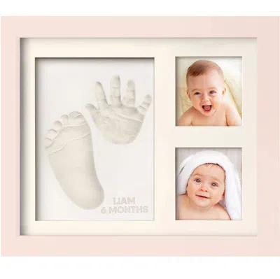 Keababies Baby Handprint & Footprint Keepsake Solo Frame In Petal Pink