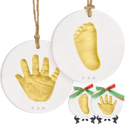 Keababies Cherish Ornament Keepsake Kit In White, Gold Paint
