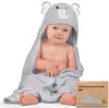 Keababies Cuddle Baby Hooded Towel In Gray
