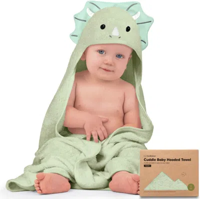 Keababies Cuddle Baby Hooded Towel In Green