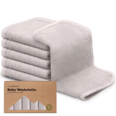 Keababies Deluxe Baby Washcloths In Gray