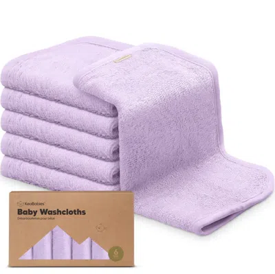 Keababies Deluxe Baby Washcloths In Purple